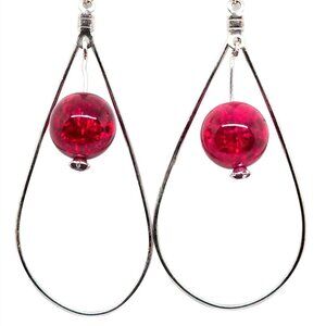 Red Pendulum Earrings